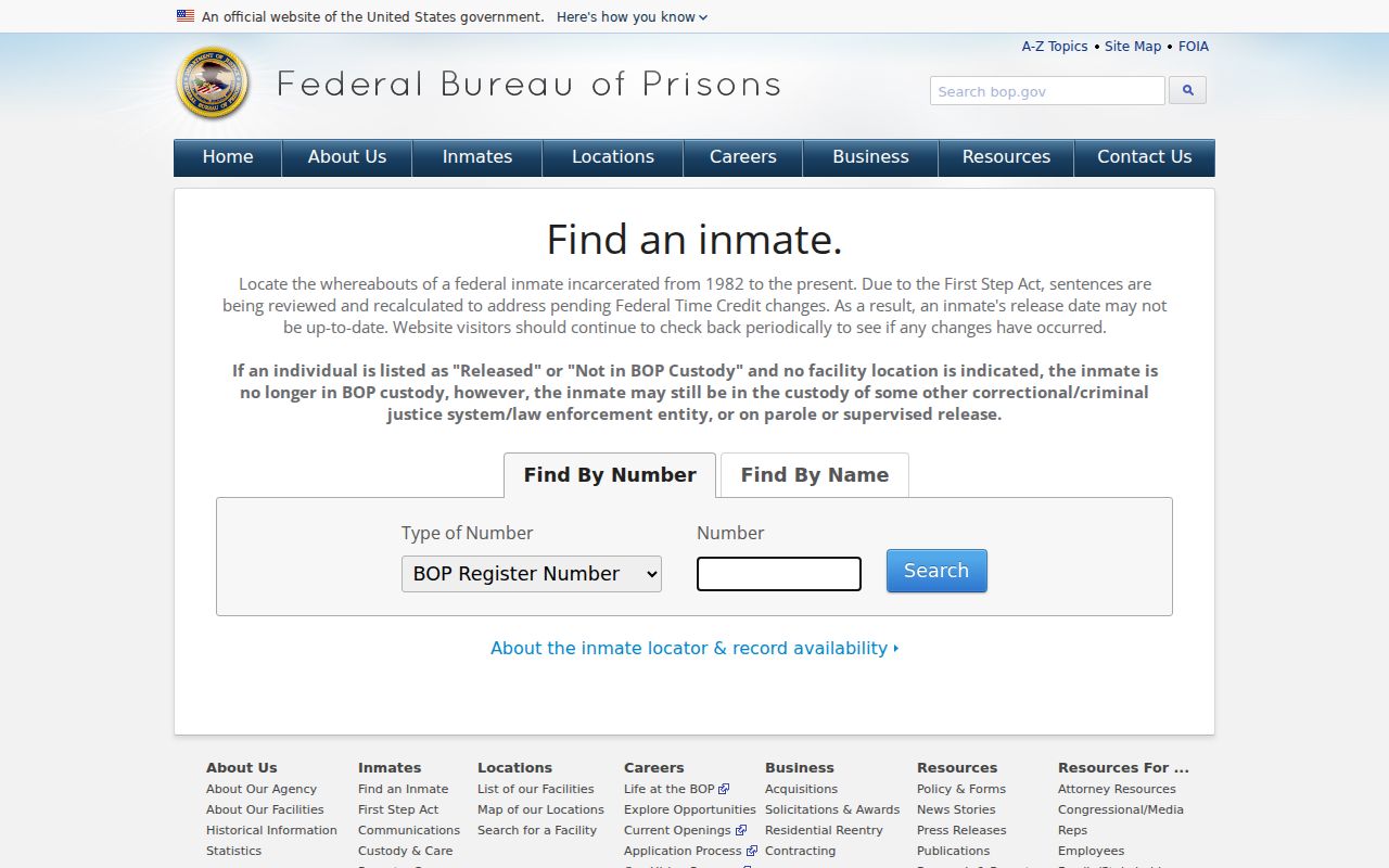 Federal inmate locator for Zapata County arrest custody transfers