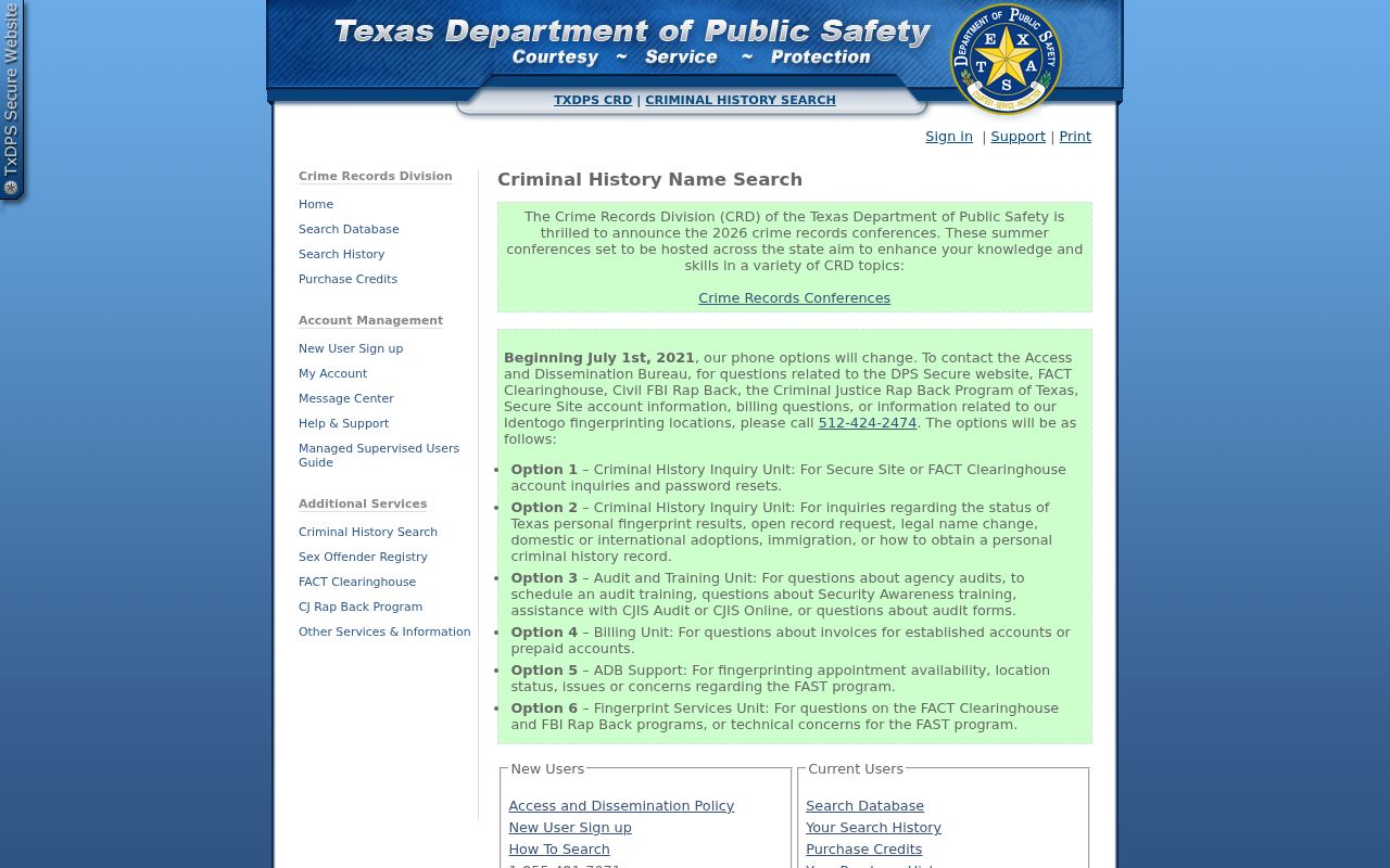 Zapata County criminal history Texas DPS name search