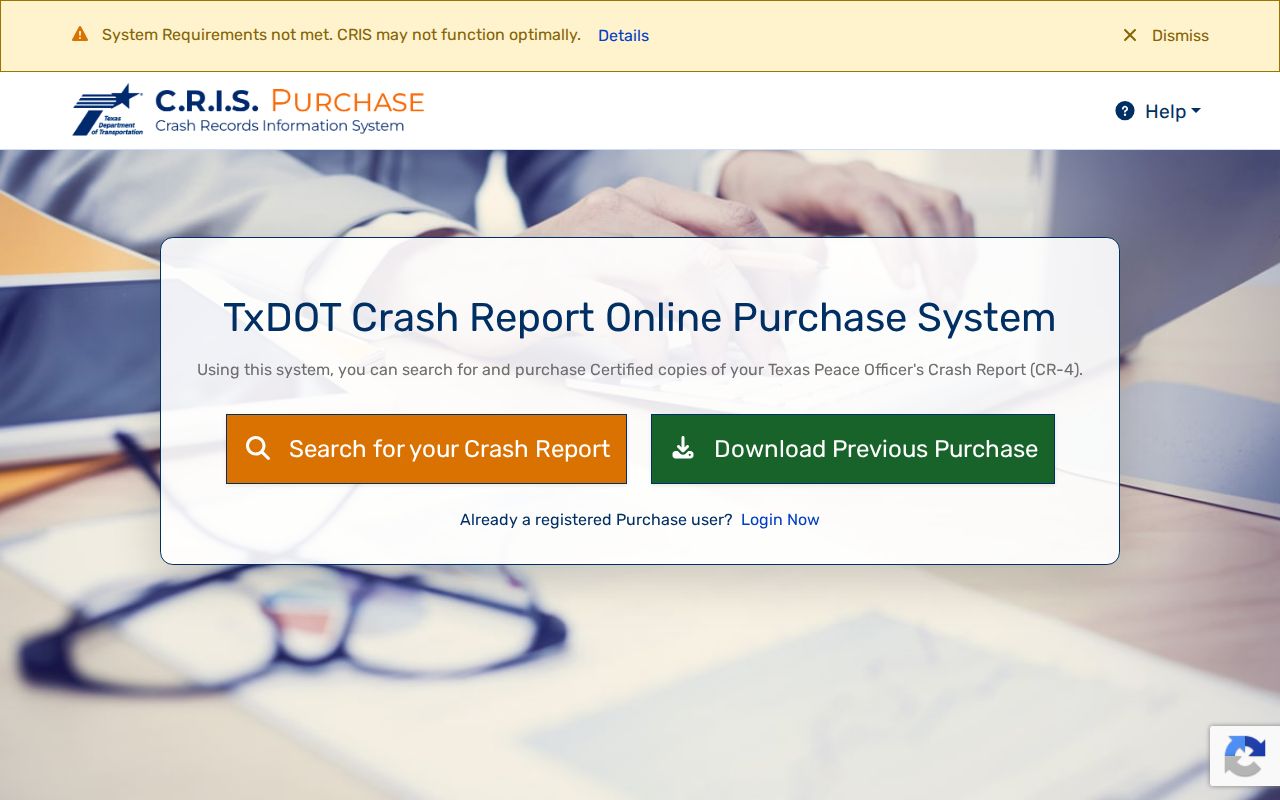 Zapata County criminal record TxDOT crash report interface